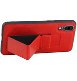 Grip Stand Hardcase Bagbeklædning til Huawei P20 Red