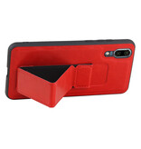 Grip Stand Hardcase Backcover voor Huawei P20 Rood