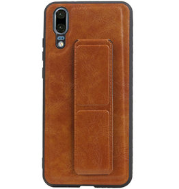 Grip Stand Hardcase Backcover per Huawei P20 Brown