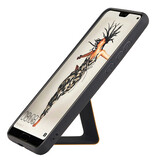 Grip Stand Hardcase Backcover voor Huawei P20 Bruin