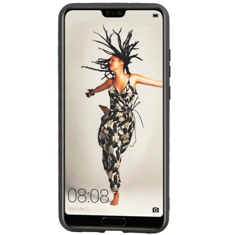 Grip Stand Hardcase Backcover für Huawei P20 Brown