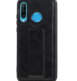 Grip Stand Hardcase Backcover für Huawei P20 Lite Schwarz