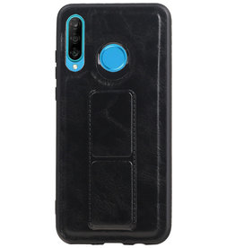 Grip Stand Hardcase Backcover for Huawei P20 Lite Black