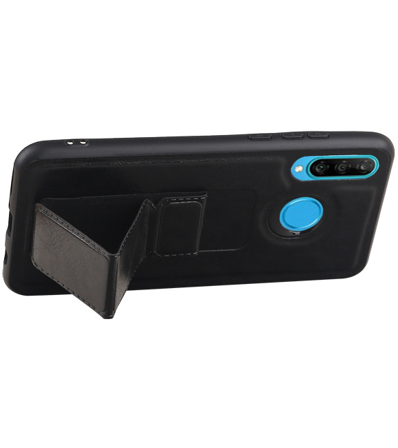 Grip Stand Hardcase Backcover for Huawei P20 Lite Black