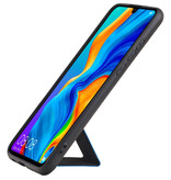 Grip Stand Hardcase Backcover voor Huawei P20 Lite Blauw