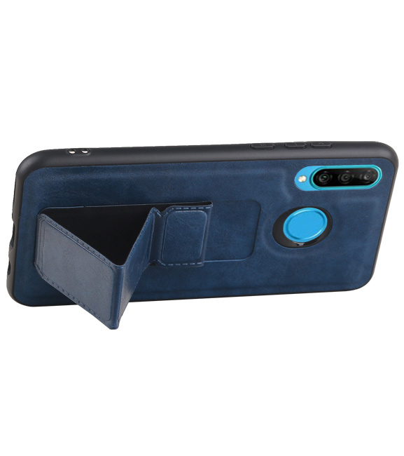 Grip Stand Hardcase Backcover voor Huawei P20 Lite Blauw