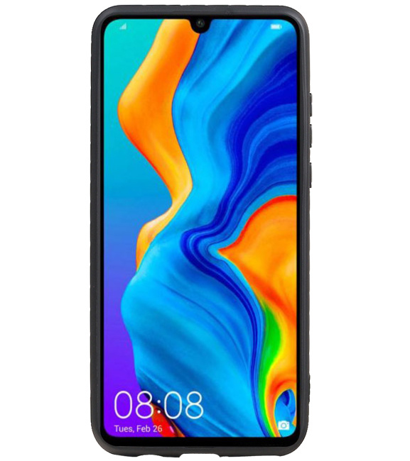 Grip Stand Hardcase Backcover voor Huawei P20 Lite Blauw