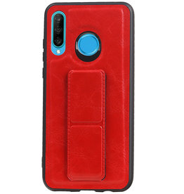 Grip Stand Hardcover Backcover pour Huawei P20 Lite Rouge