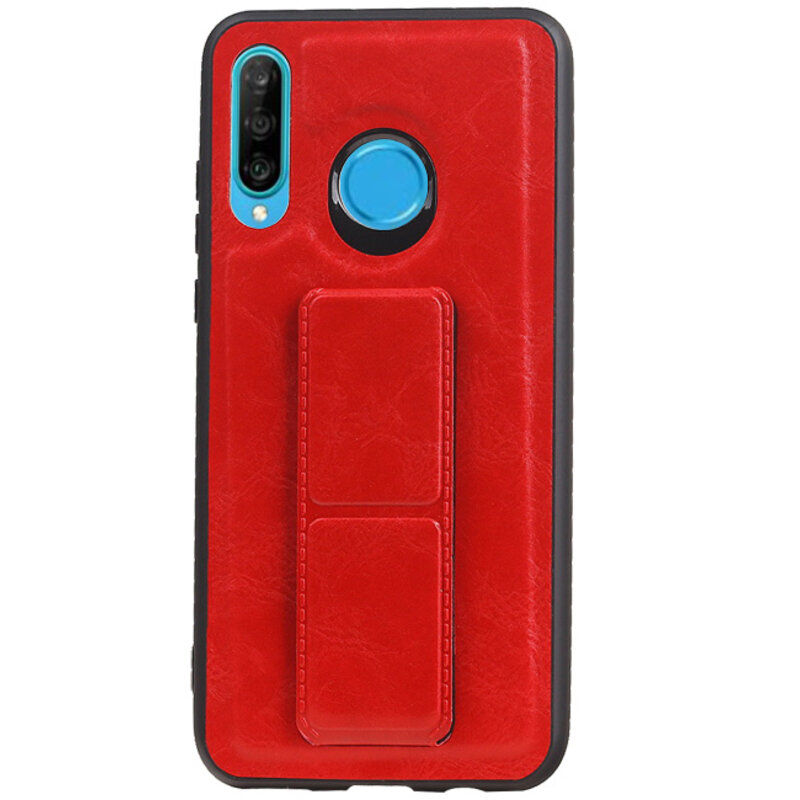 Grip Stand Hardcase Backcover for Huawei P20 Lite Red