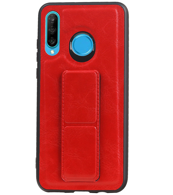 Grip Stand Hardcase Backcover voor Huawei P20 Lite Rood