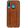 Grip Stand Hardcase Backcover for Huawei P20 Lite Brown
