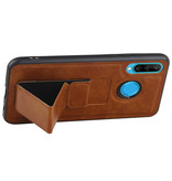 Grip Stand Hardcase Backcover for Huawei P20 Lite Brown