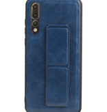 Grip Stand Hardcover Backcover pour Huawei P20 Pro Bleu