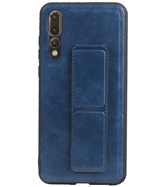 Grip Stand Hardcover Backcover pour Huawei P20 Pro Bleu