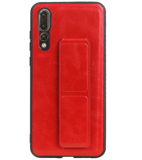 Grip Stand Hardcover Backcover pour Huawei P20 Pro Rouge