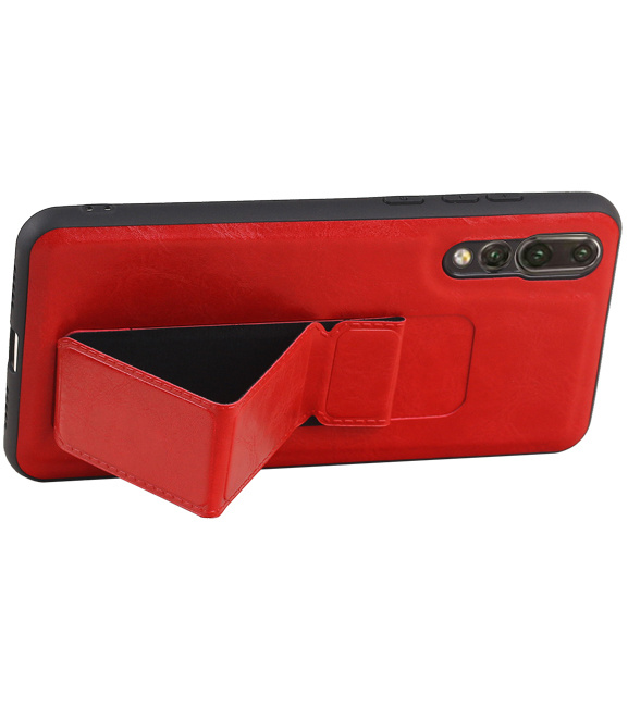 Grip Stand Hardcover Backcover pour Huawei P20 Pro Rouge