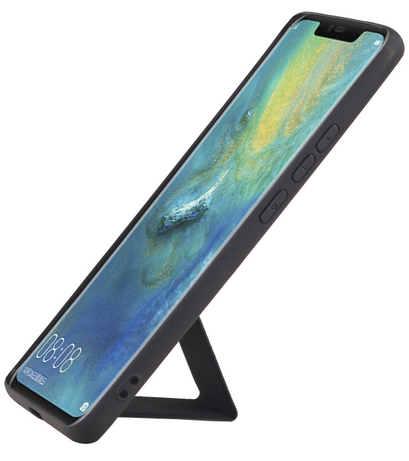 Grip Stand Hardcover Backcover pour Huawei Mate 20 Pro Noir