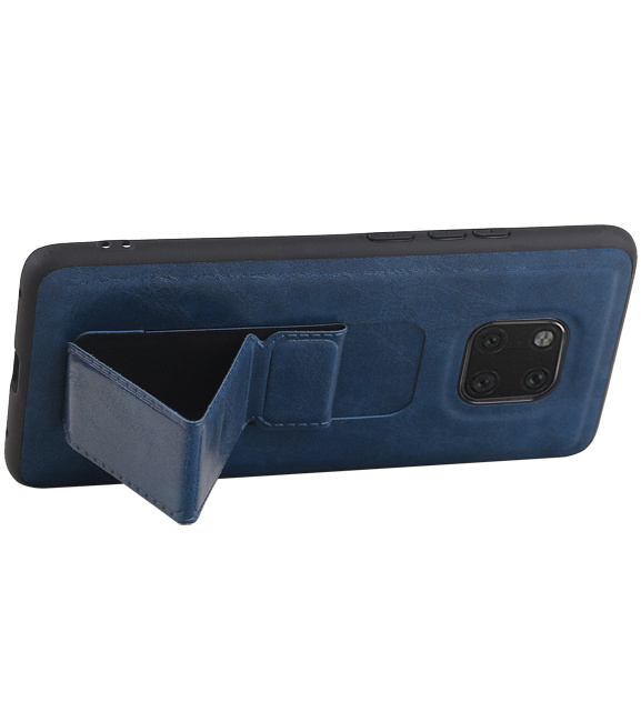 Grip Stand Hardcase Backcover voor Huawei Mate 20 Pro Blauw