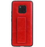 Grip Stand Hardcase Backcover voor Huawei Mate 20 Pro Rood