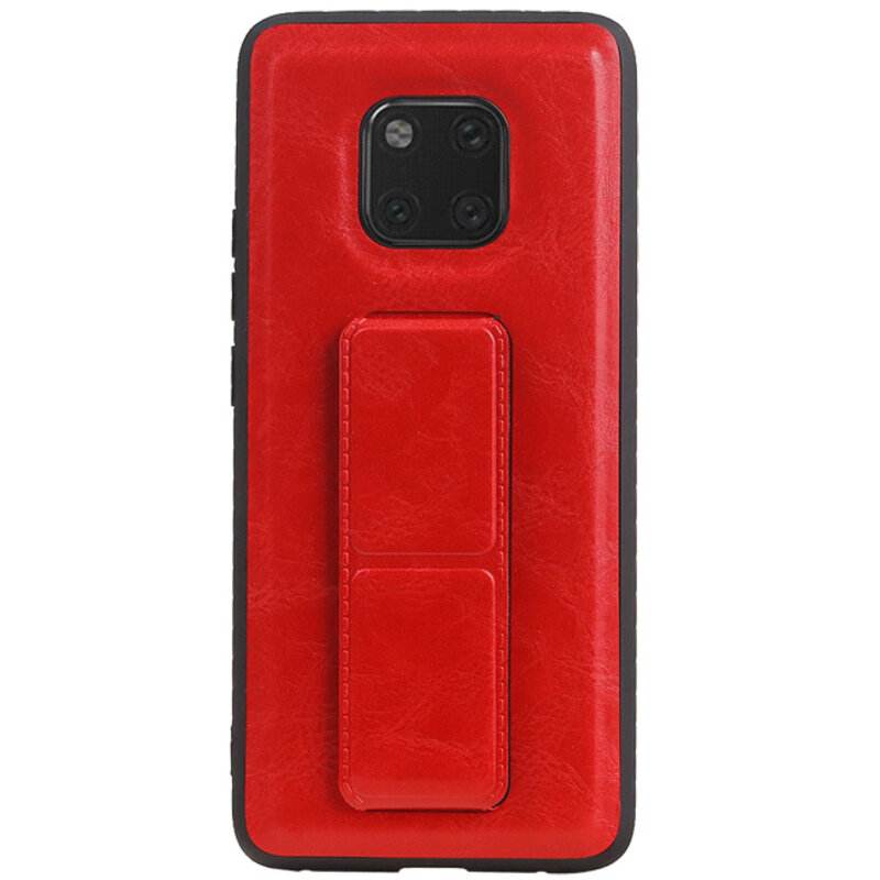 Grip Stand Hardcover Backcover pour Huawei Mate 20 Pro Rouge