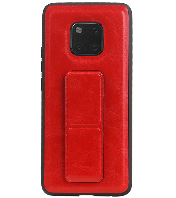 Grip Stand Hardcover Backcover pour Huawei Mate 20 Pro Rouge