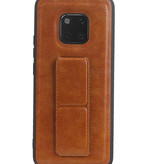Grip Stand Hardcase Backcover für Huawei Mate 20 Pro Brown