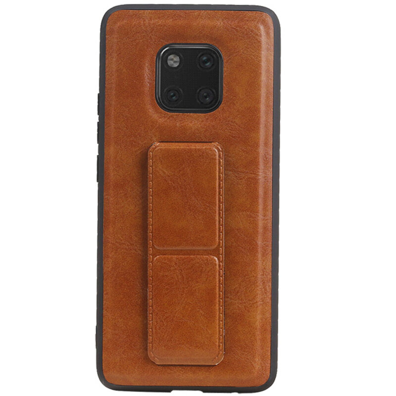 Grip Stand Hardcase Backcover für Huawei Mate 20 Pro Brown