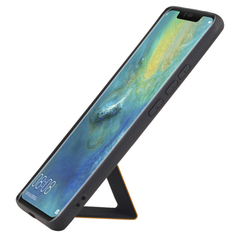 Grip Stand Hardcase Backcover für Huawei Mate 20 Pro Brown