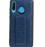 Grip Stand Hardcover Backcover pour Huawei P30 Lite / Nova 4E Bleu