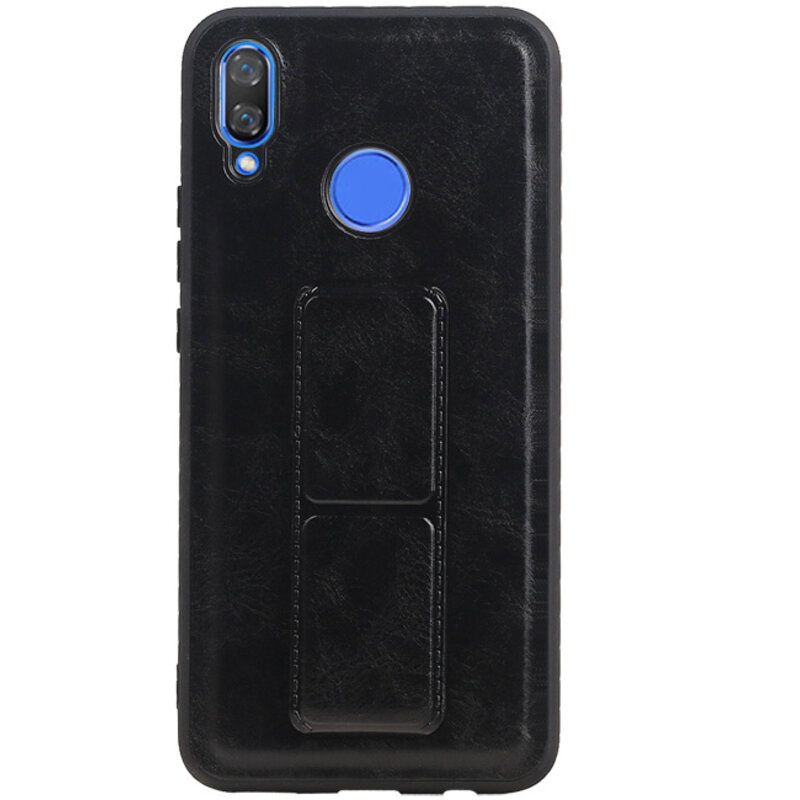 Grip Stand Hardcase Backcover for Huawei Nova 3 Black