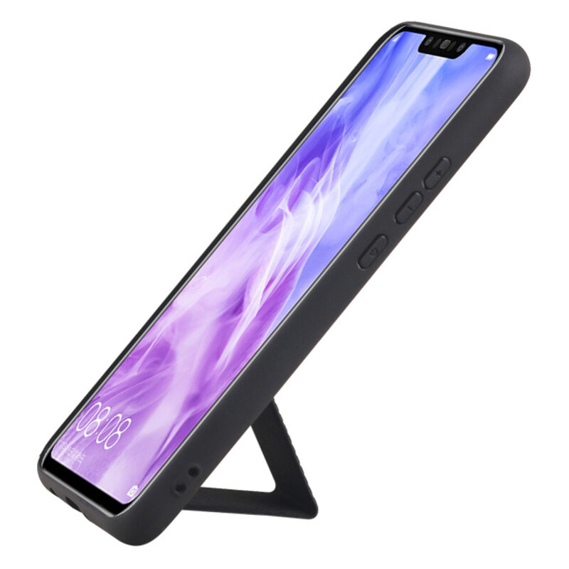 Grip Stand Hardcase Backcover for Huawei Nova 3 Black