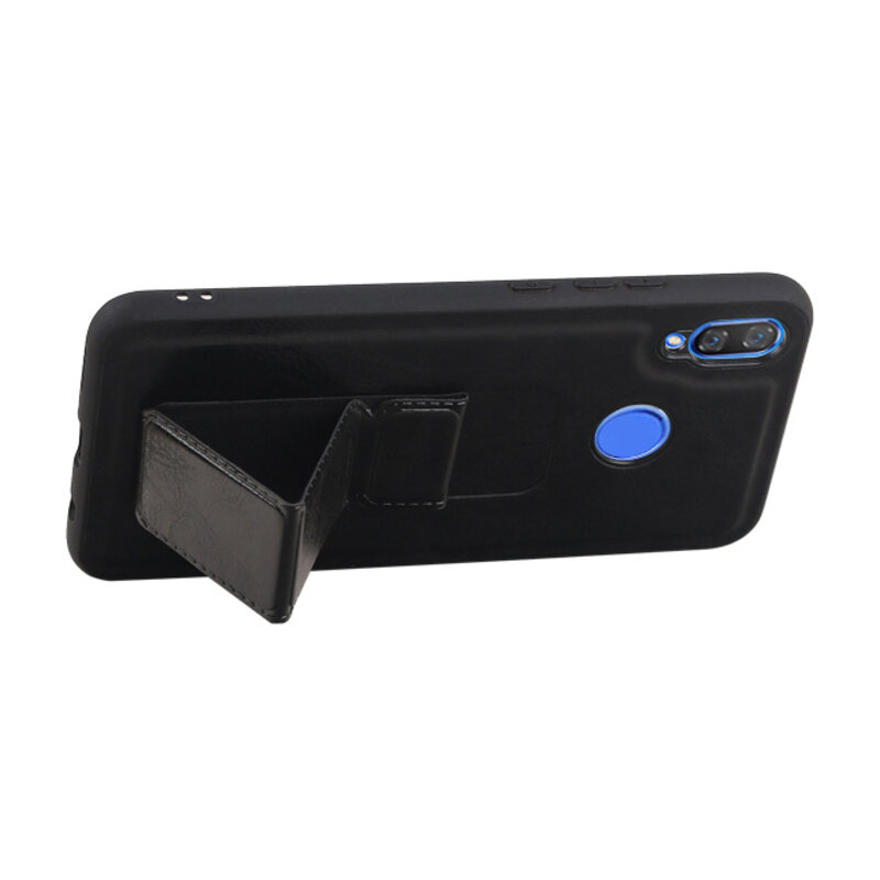 Grip Stand Hardcase Backcover for Huawei Nova 3 Black