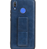 Grip Stand Hardcase Backcover for Huawei Nova 3 Blue