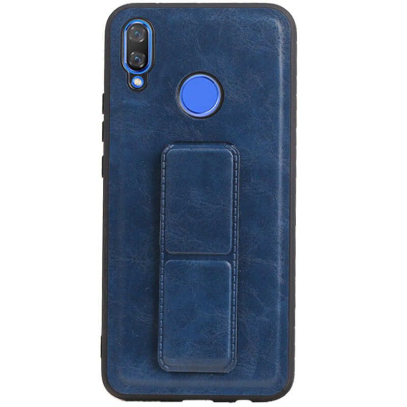 Grip Stand Hardcase Backcover for Huawei Nova 3 Blue
