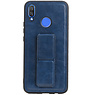 Grip Stand Hardcover Backcover pour Huawei Nova 3 Bleu