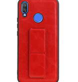 Grip Stand Hardcase Backcover voor Huawei Nova 3 Rood