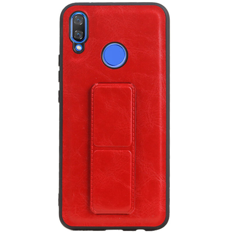 Grip Stand Hardcase Backcover for Huawei Nova 3 Red