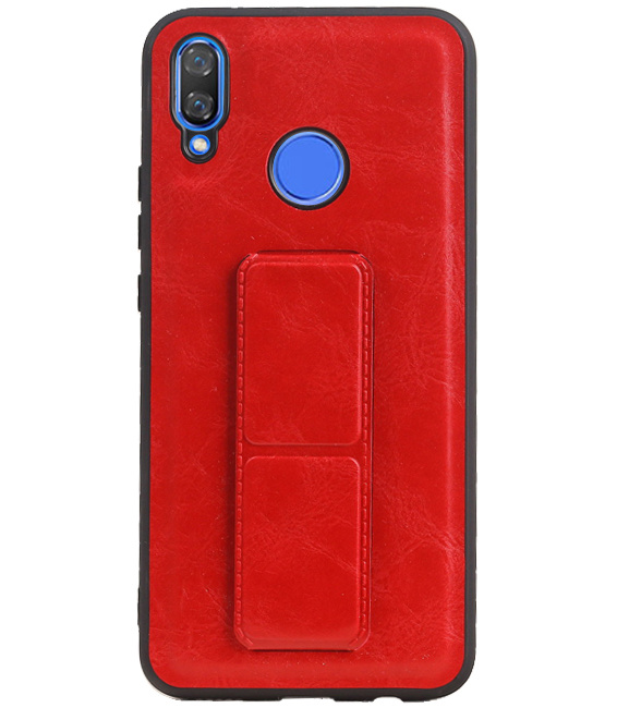 Grip Stand Hardcase Backcover voor Huawei Nova 3 Rood