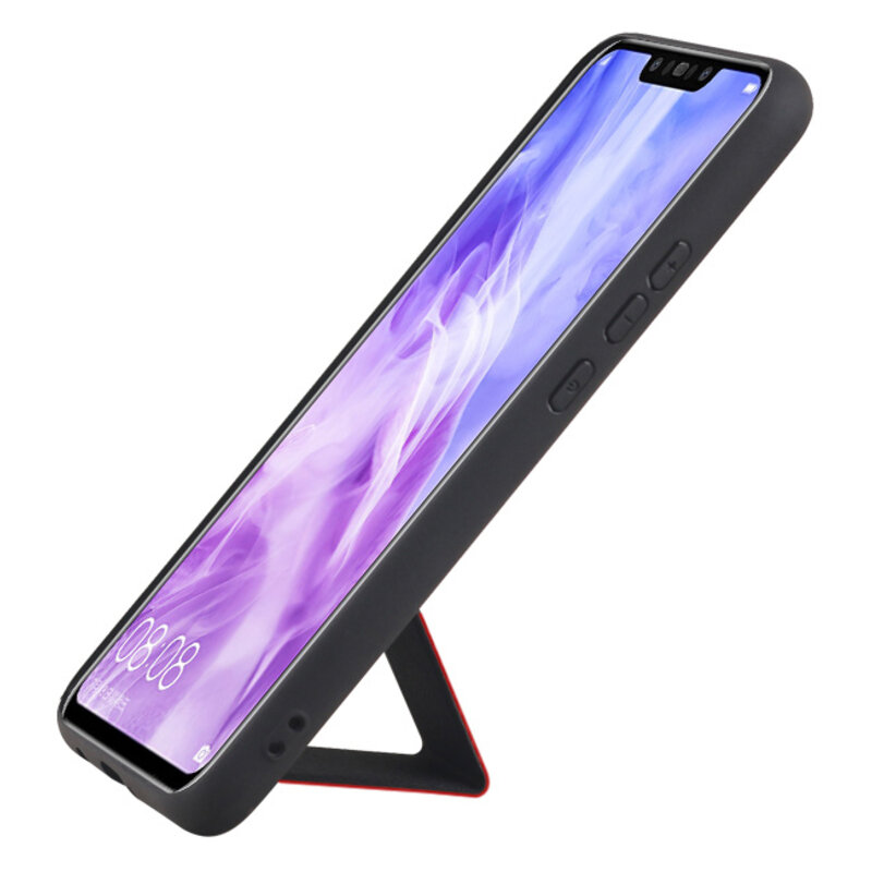 Grip Stand Hardcase Backcover para Huawei Nova 3 Red