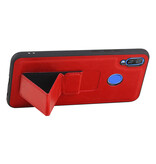 Grip Stand Hardcase Backcover for Huawei Nova 3 Red