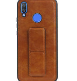 Grip Stand Hardcase Backcover for Huawei Nova 3 Brown