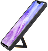 Grip Stand Hardcase Backcover para Huawei Nova 3 Marrón