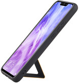 Grip Stand Hardcase Backcover voor Huawei Nova 3 Bruin