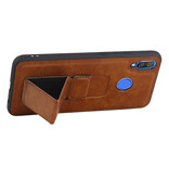Grip Stand Hardcase Backcover for Huawei Nova 3 Brown