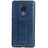 Grip Stand Hardcover Backcover pour Huawei Mate 20 X Bleu
