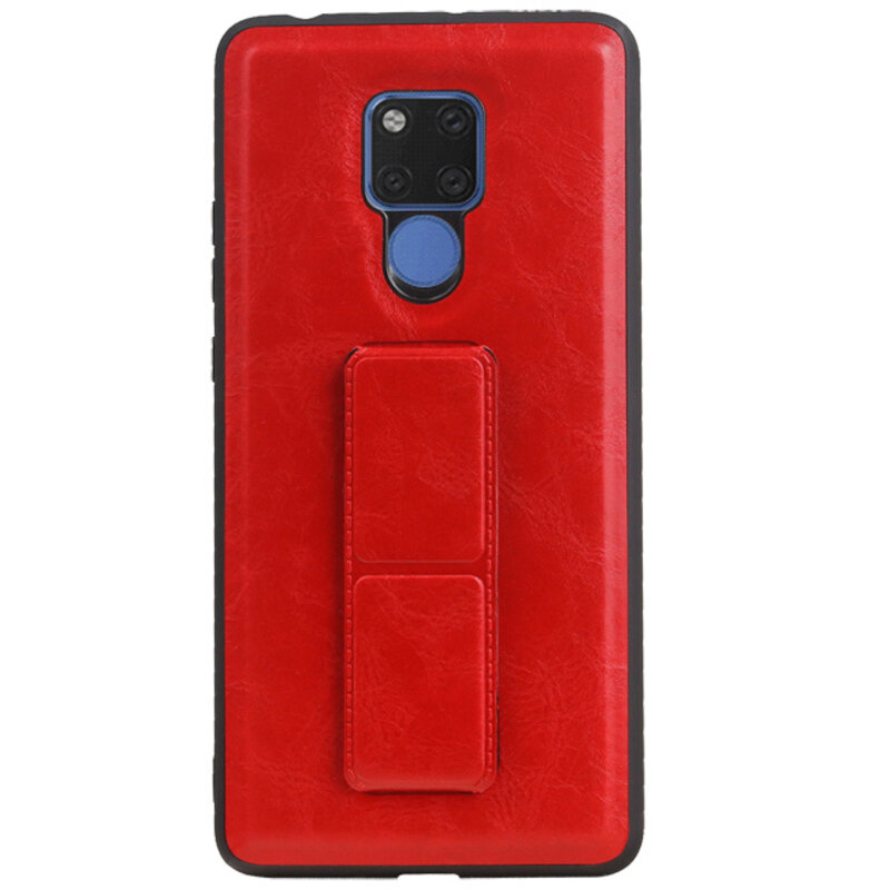 Grip Stand Hardcase Backcover for Huawei Mate 20 X Red