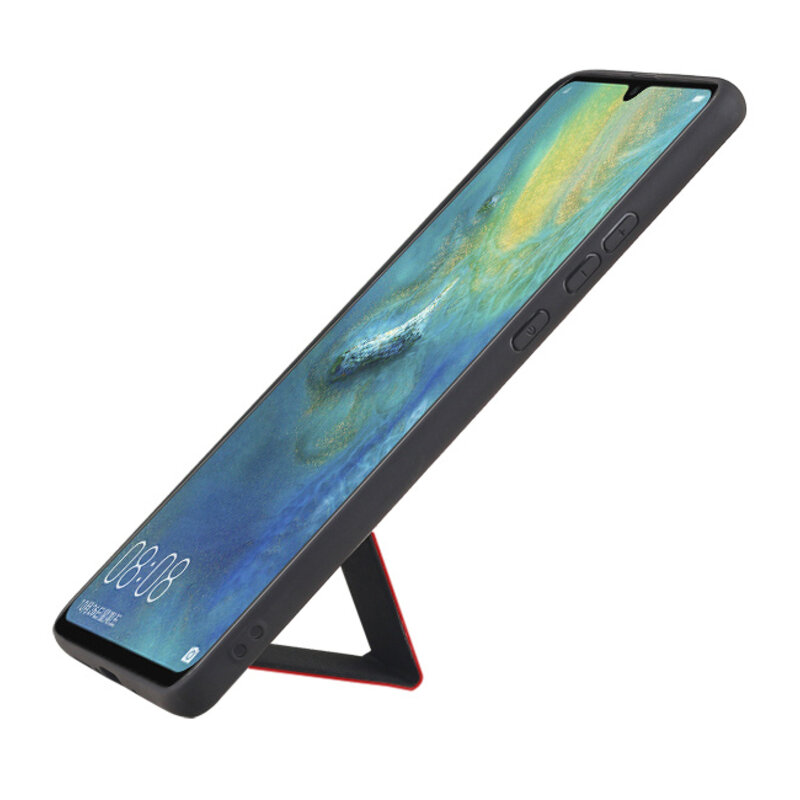 Grip Stand Hardcase Backcover para Huawei Mate 20 X Rojo