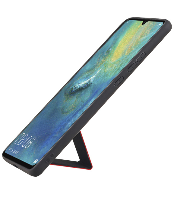 Grip Stand Hardcase Backcover para Huawei Mate 20 X Rojo