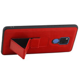 Grip Stand Hardcover Backcover pour Huawei Mate 20 X Rouge