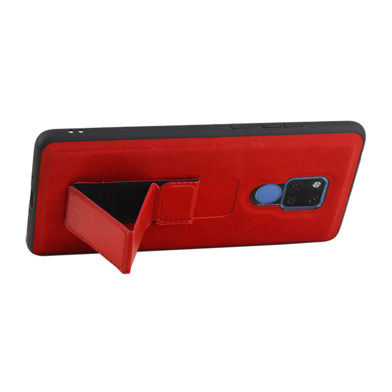 Grip Stand Hardcase Backcover for Huawei Mate 20 X Red